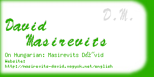 david masirevits business card